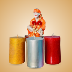 Sai Baba Bliss Pillar Candle Set